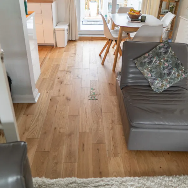 Nevada 14/3 x 125mm Natural Brushed Lacquered Oak Engineered Wood Flooring