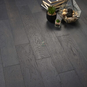 Special 18/5 x 125mm Black Brushed & Lacquered Engineered Wood Flooring