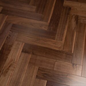 Nashville 14/3 x 125mm Smooth American Walnut Herringbone Engineered Flooring
