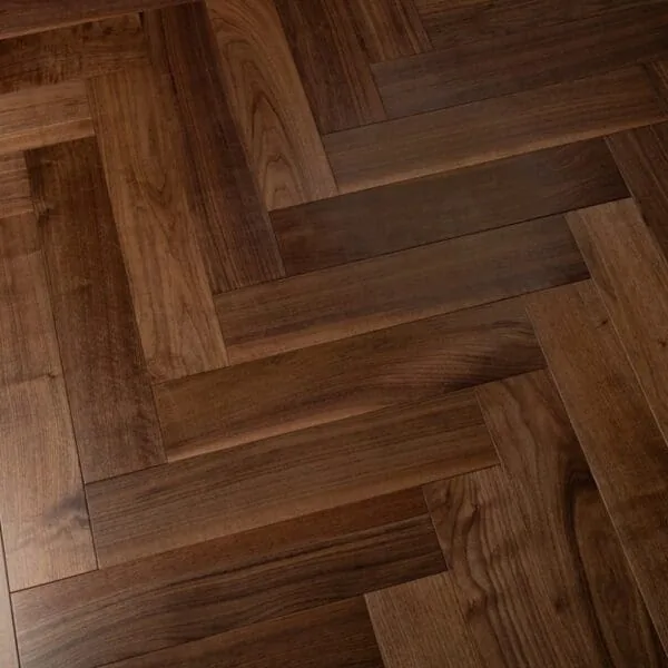 Nashville 14/3 x 125mm Smooth American Walnut Herringbone Engineered Flooring