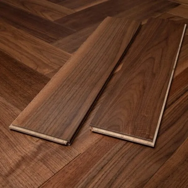 Nashville 14/3 x 125mm Smooth American Walnut Herringbone Engineered Flooring