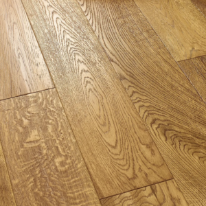 Nature 20/6 x 180mm Brushed Golden Oak Handscraped Engineered Wood Flooring