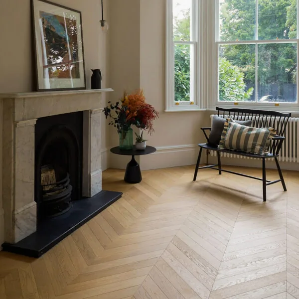 Nevada 14/3 x 90mm Natural Oiled Oak Chevron Engineered Wood Flooring