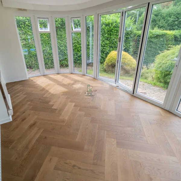 Riviera Click 14/3 x 150mm Caramel Oak Herringbone Engineered Wood Flooring