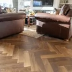 Double Smoked Oak Herringbone Engineered Wood Flooring - YHB1407