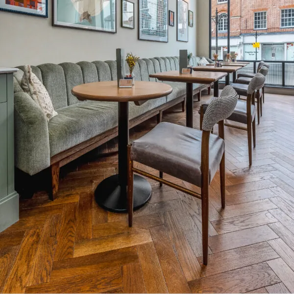 Riviera 14/3 x 90mm Smoky Brushed Oak Herringbone Engineered Wood Flooring