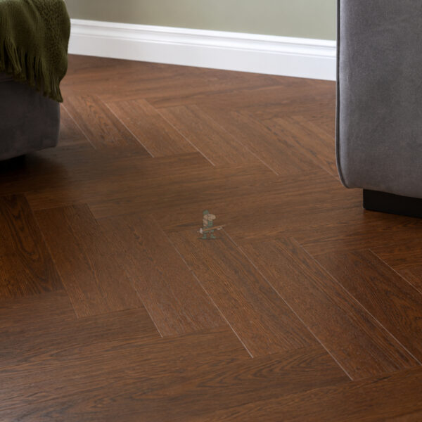 Riviera 14/3 x 90mm Smoky Brushed Oak Herringbone Engineered Wood Flooring