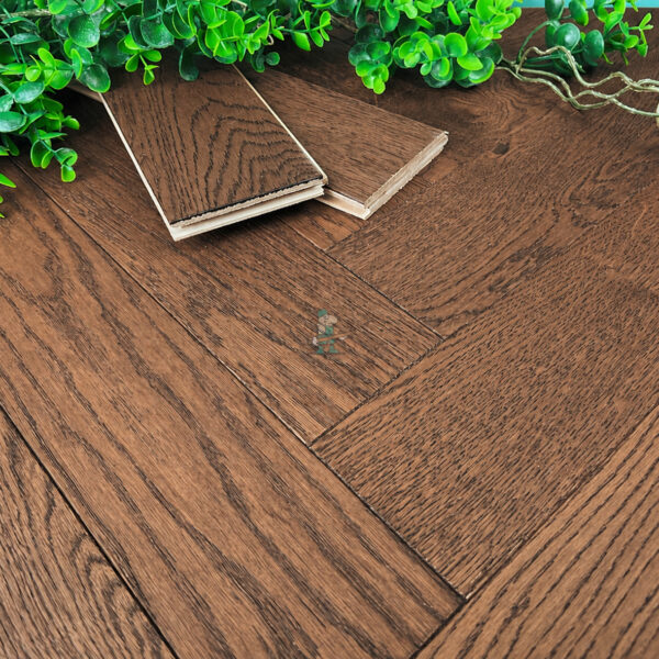 Riviera 14/3 x 90mm Smoky Brushed Oak Herringbone Engineered Wood Flooring
