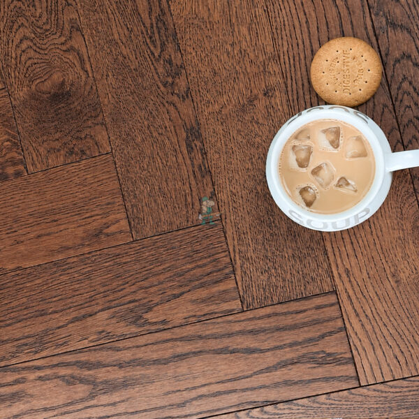 Riviera 14/3 x 90mm Smoky Brushed Oak Herringbone Engineered Wood Flooring