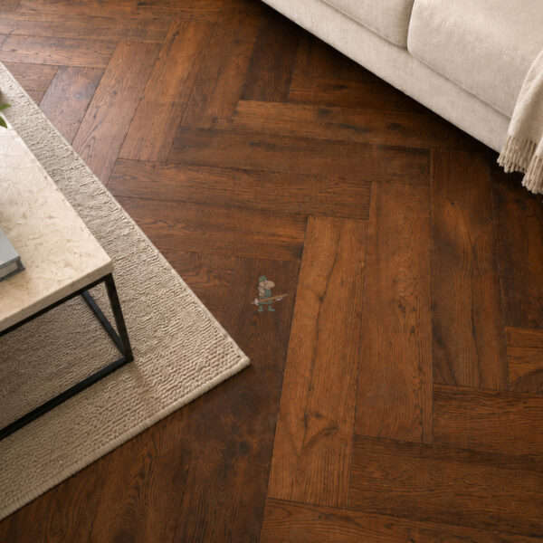 Riviera 14/3 x 125mm Antique Oak Herringbone Engineered Wood Flooring