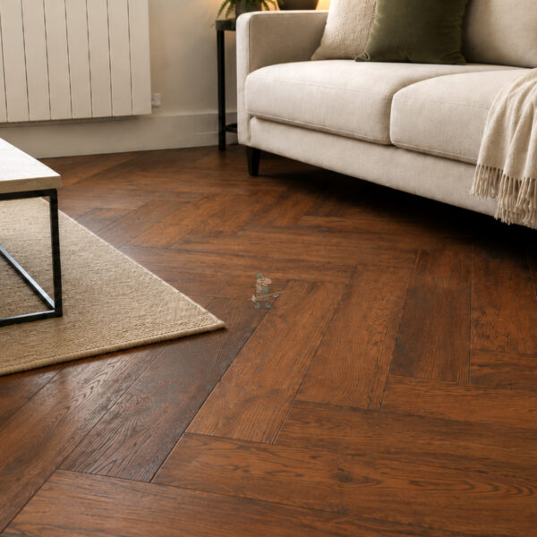 Riviera 14/3 x 125mm Antique Oak Herringbone Engineered Wood Flooring