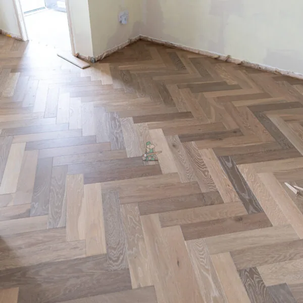 Atlanta 14/2 x 90mm Infused Grey Oak Herringbone Engineered Flooring