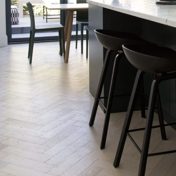 Riviera 14/3 x 125mm Natural White Oak Herringbone Engineered Wood Flooring