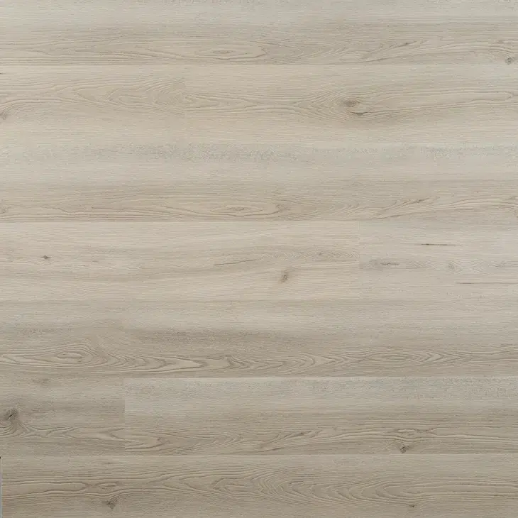 Ivory Shores Luxury Vinyl Click Flooring with soft creamy tones and natural wood grain details.