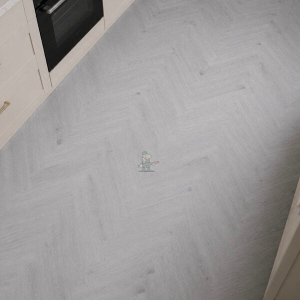 Icona Herringbone 6.5mm Boston Grey Luxury Vinyl Click Flooring