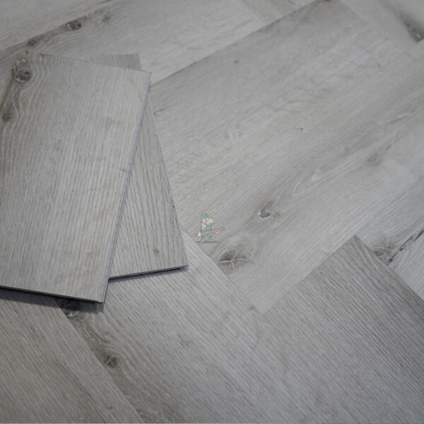 Icona Herringbone 6.5mm Boston Grey Luxury Vinyl Click Flooring