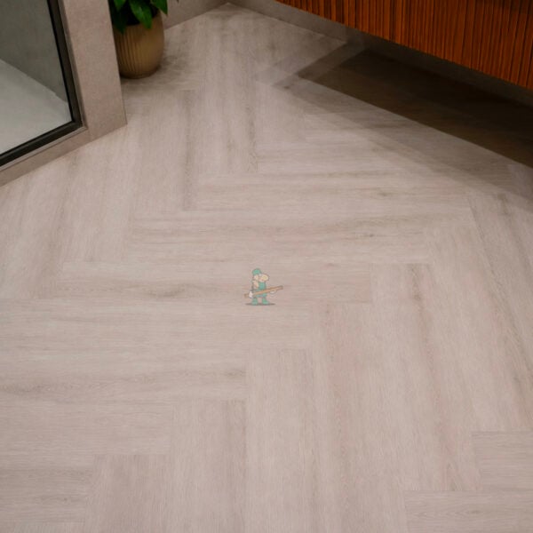 Icona Herringbone 6.5mm Arctic Silver Luxury Vinyl Click Flooring