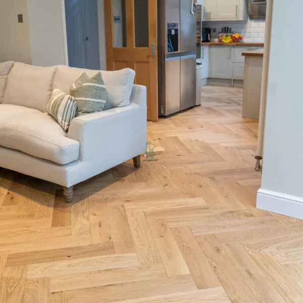Riviera 14/3 x 125mm Natural Oak Herringbone Engineered Wood Flooring
