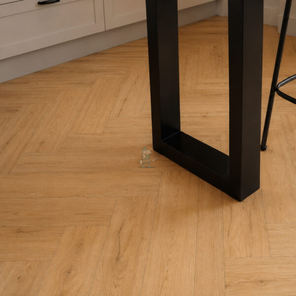 Flair 12mm Shortbread Oak Herringbone Laminate Flooring