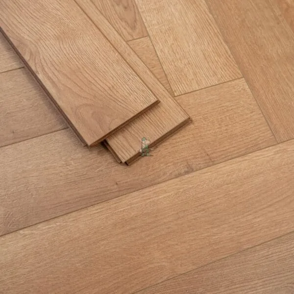 Flair 12mm Biscoff Oak Herringbone Laminate Flooring