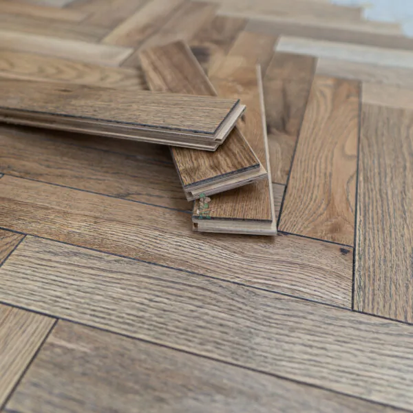 Cambridge 20/5 x 70mm Worn Antique Oak Herringbone Engineered Wood Flooring