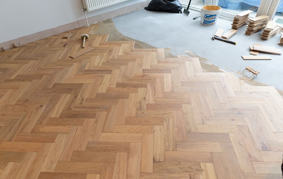 Herringbone flooring