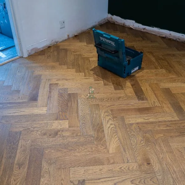 Trade 12mm Golden Smoked Oak Herringbone Engineered Wood Flooring