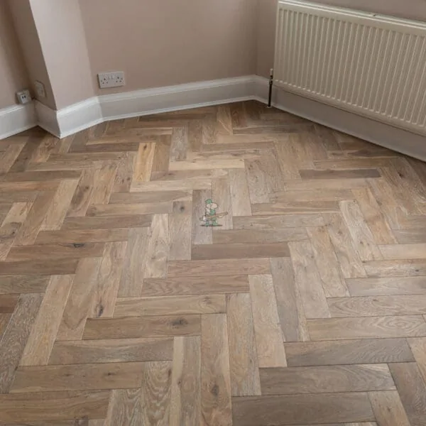Trade 12mm Smoked Washed Grey Oak Herringbone Engineered Wood Flooring