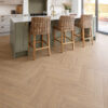 Light Brown Oak 12mm Laminate Herringbone Flooring