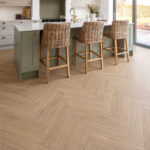 Light Brown Oak 12mm Laminate Herringbone Flooring