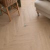 Light Brown Oak 12mm Laminate Herringbone Flooring