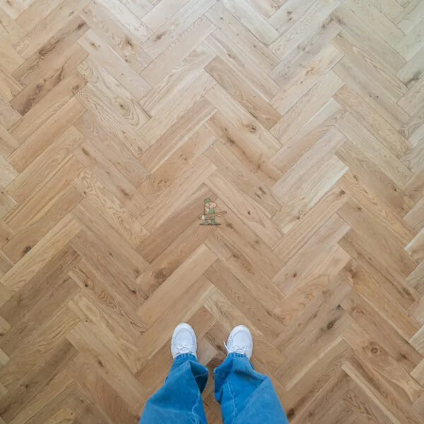 Natural Oak 15/4 x 90mm Heritage Herringbone Engineered Wood Flooring
