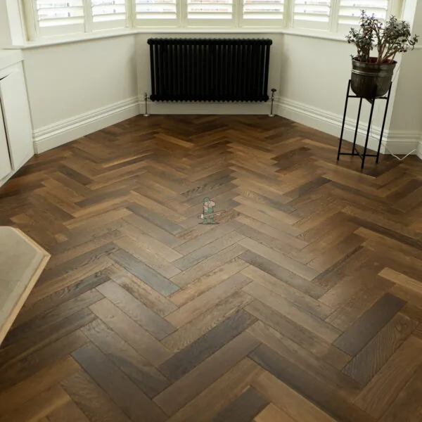 Espresso Oak 15/4 x 90mm Heritage Herringbone Engineered Wood Flooring