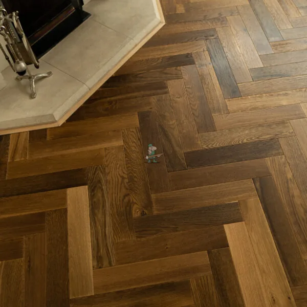 Espresso Oak 15/4 x 90mm Heritage Herringbone Engineered Wood Flooring