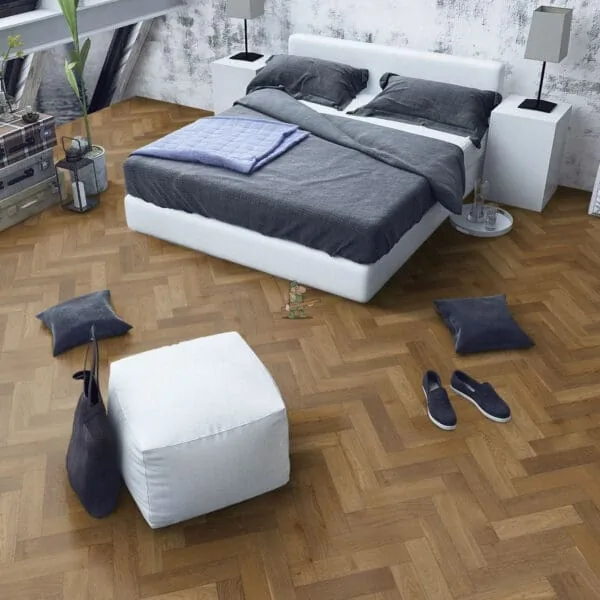 Weathered Smoked Oak 15/4 x 90mm Heritage Herringbone Engineered Wood Flooring