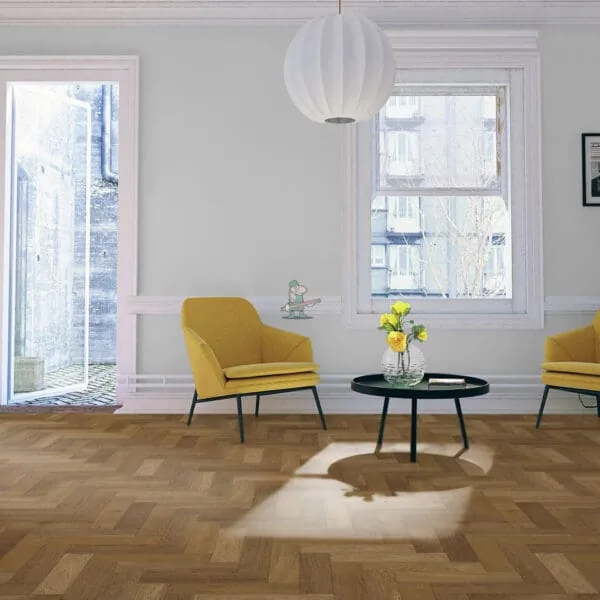 Weathered Smoked Oak 15/4 x 90mm Heritage Herringbone Engineered Wood Flooring