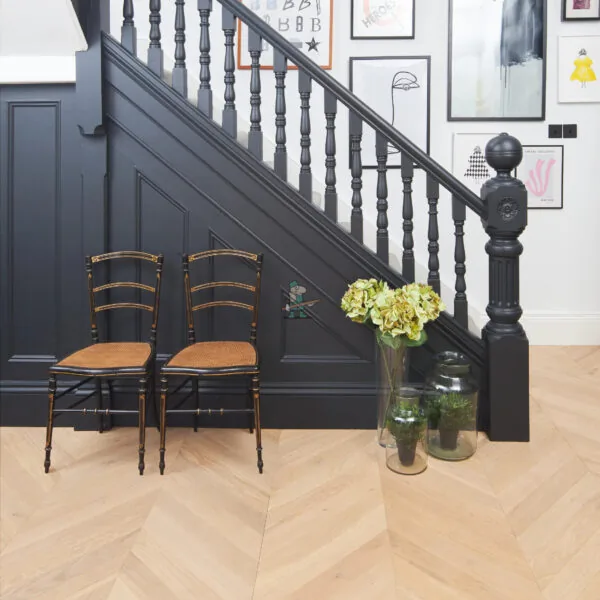 Special 14/3 x 90mm Nordic Light Oak Chevron Engineered Wood Flooring