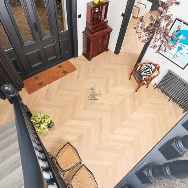 Special 14/3 x 90mm Nordic Light Oak Chevron Engineered Wood Flooring
