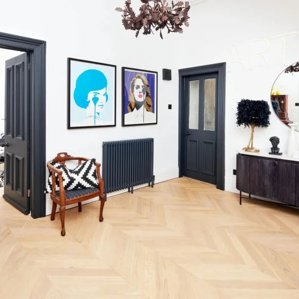 Special 14/3 x 90mm Nordic Light Oak Chevron Engineered Wood Flooring
