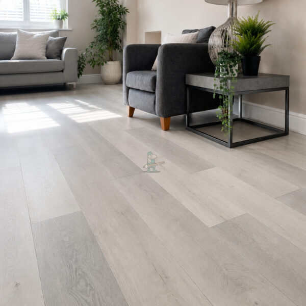 Premium 12mm Dusk Grey Oak AC5 Laminate Flooring