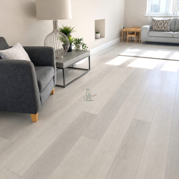 Premium 12mm Dusk Grey Oak AC5 Laminate Flooring