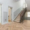 Heysham Oak Brushed & Lacquered Herringbone Engineered Wood Flooring