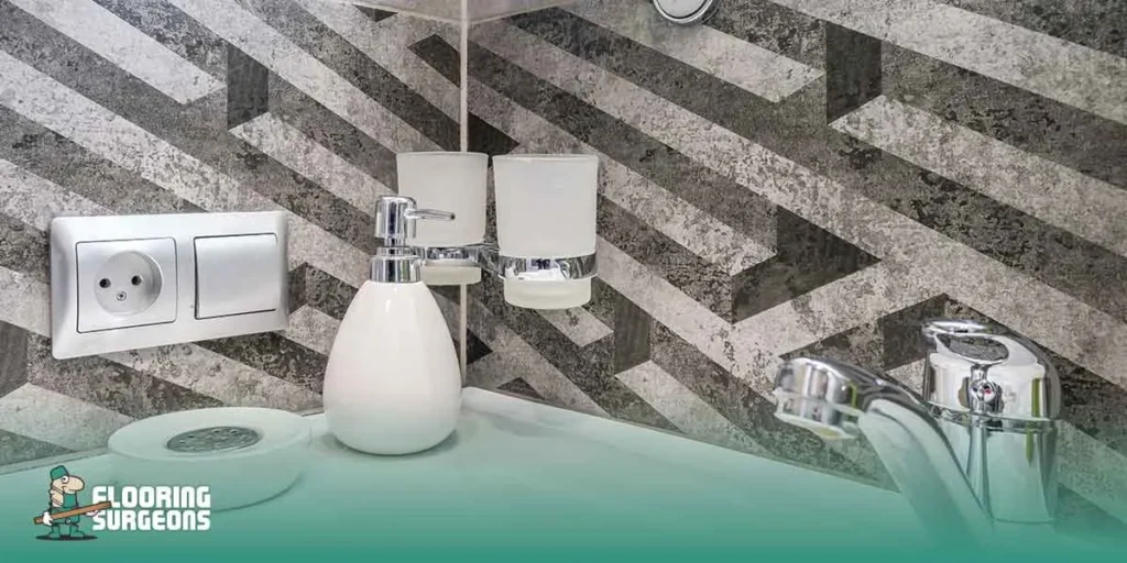 Chevron Tiles in the Bathroom