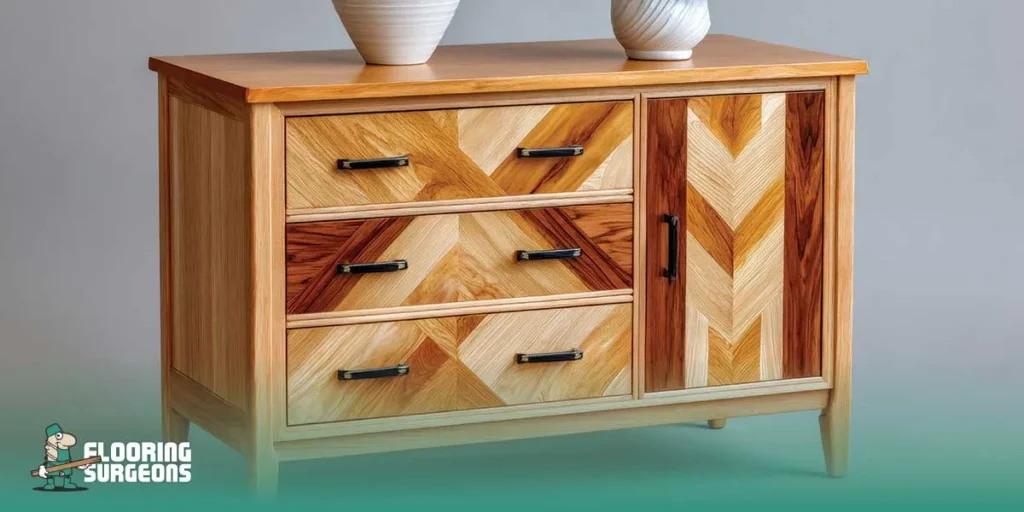 Chevron pattern table