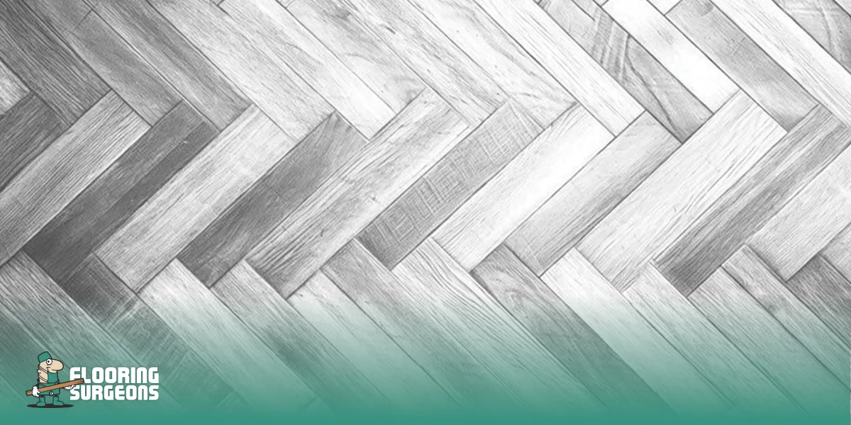 Grey herringbone flooring