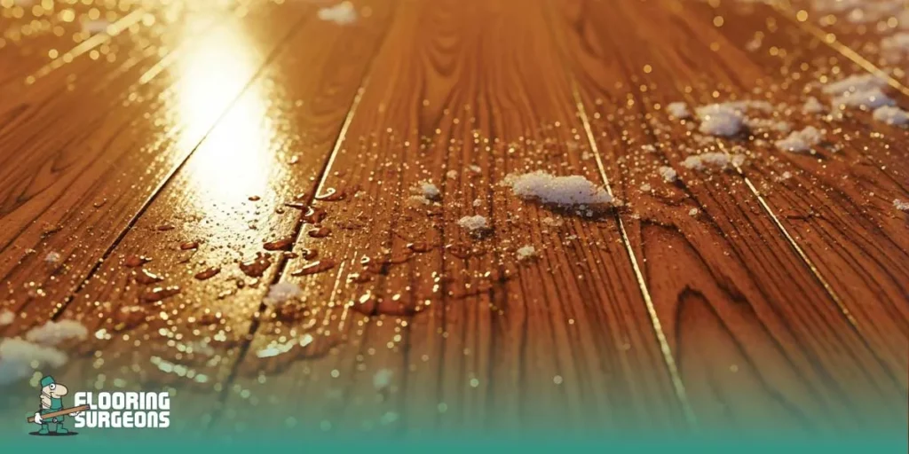 Woven bamboo flooring and moisture