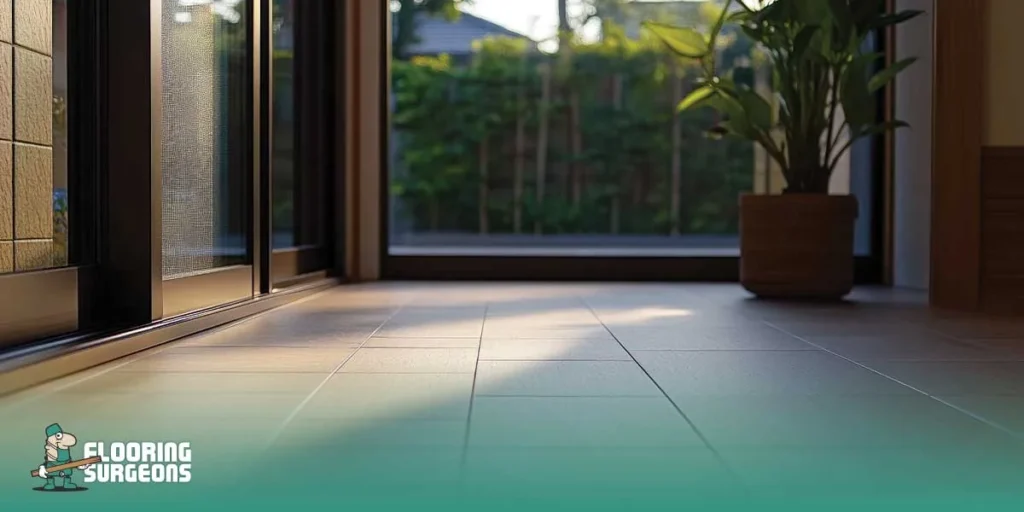 Sample of installed flooring