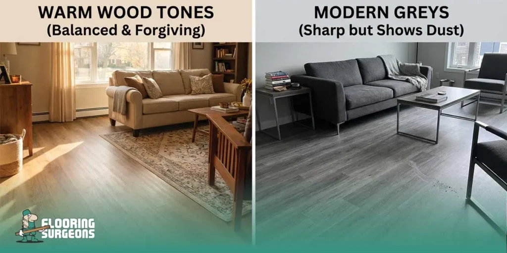 Best Vinyl Flooring Colours for Living Rooms
