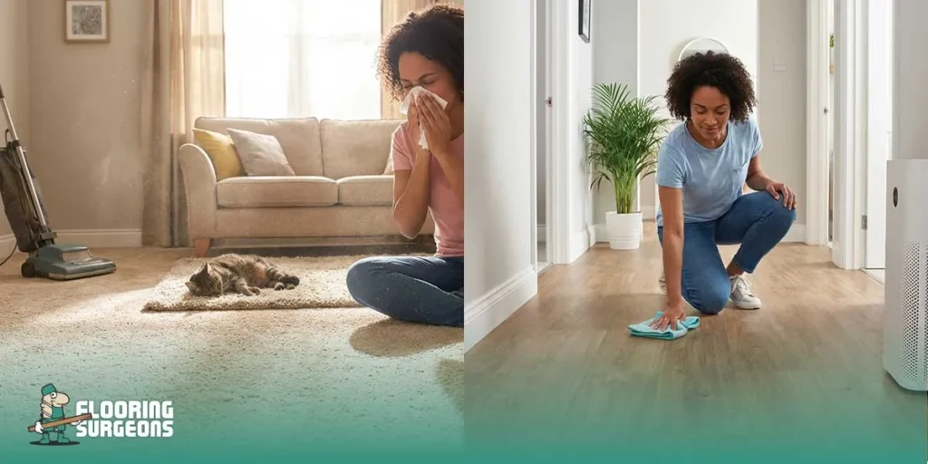 what is healthier carpet or vinyl