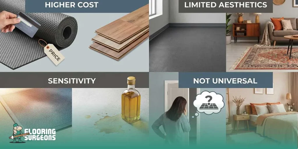 Cons of Rubber Flooring